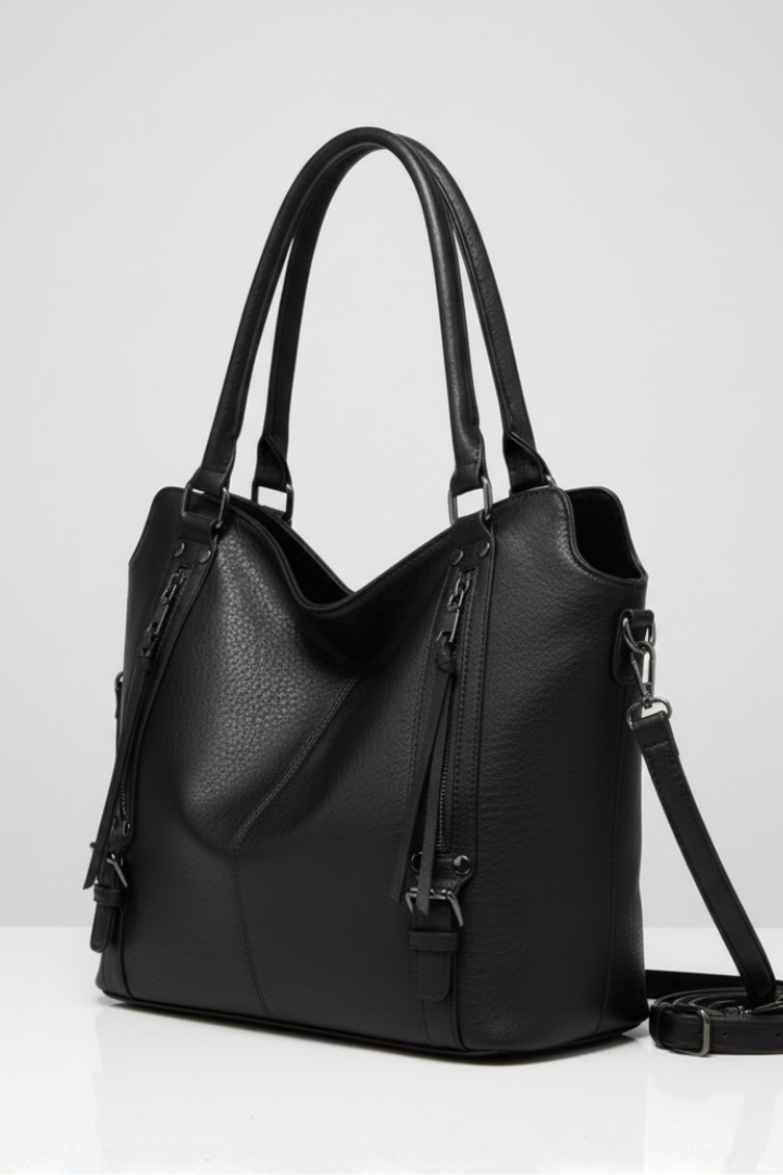 Liva | Elegant Handväska med Dubbla Handtag och Dragkedja