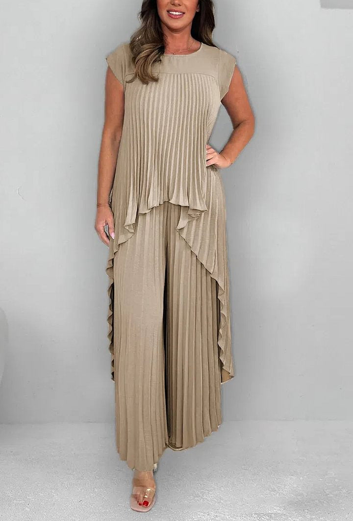 Elegant Tvådelat Set för Kvinnor | Flödande Stil