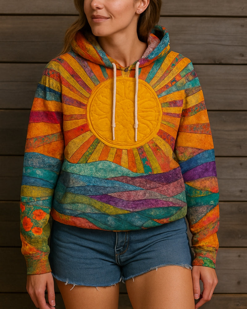 Dame-Hoodie – Med farverigt design og positiv udstråling