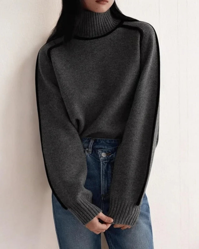 Dame-Rullekravepullover - Langærmet Figur-venligt Top