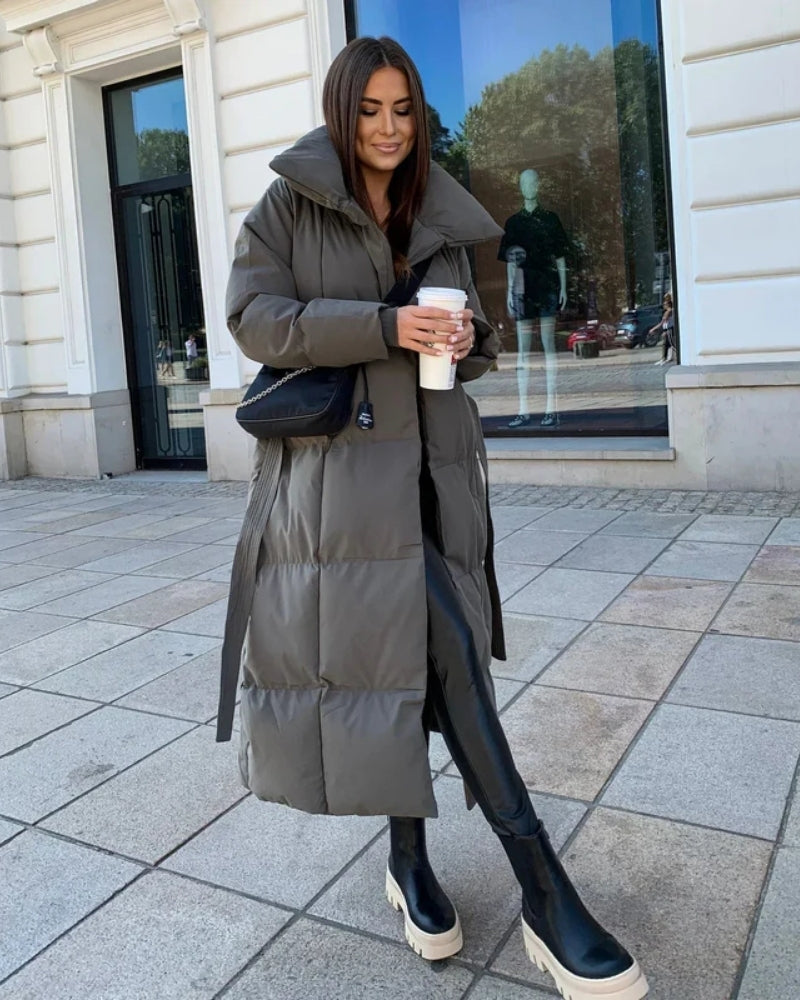 Dame Vinterjakke lang – Stilfuld Frakke til kolde dage