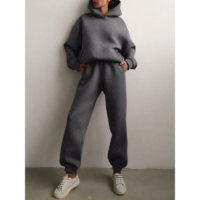 Mira | Stilsäkert Hoodie- och Byxset för Kvinnor
