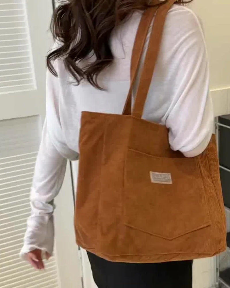 Dame taske – Stor skuldertaske med forlom på til hverdag og fritid