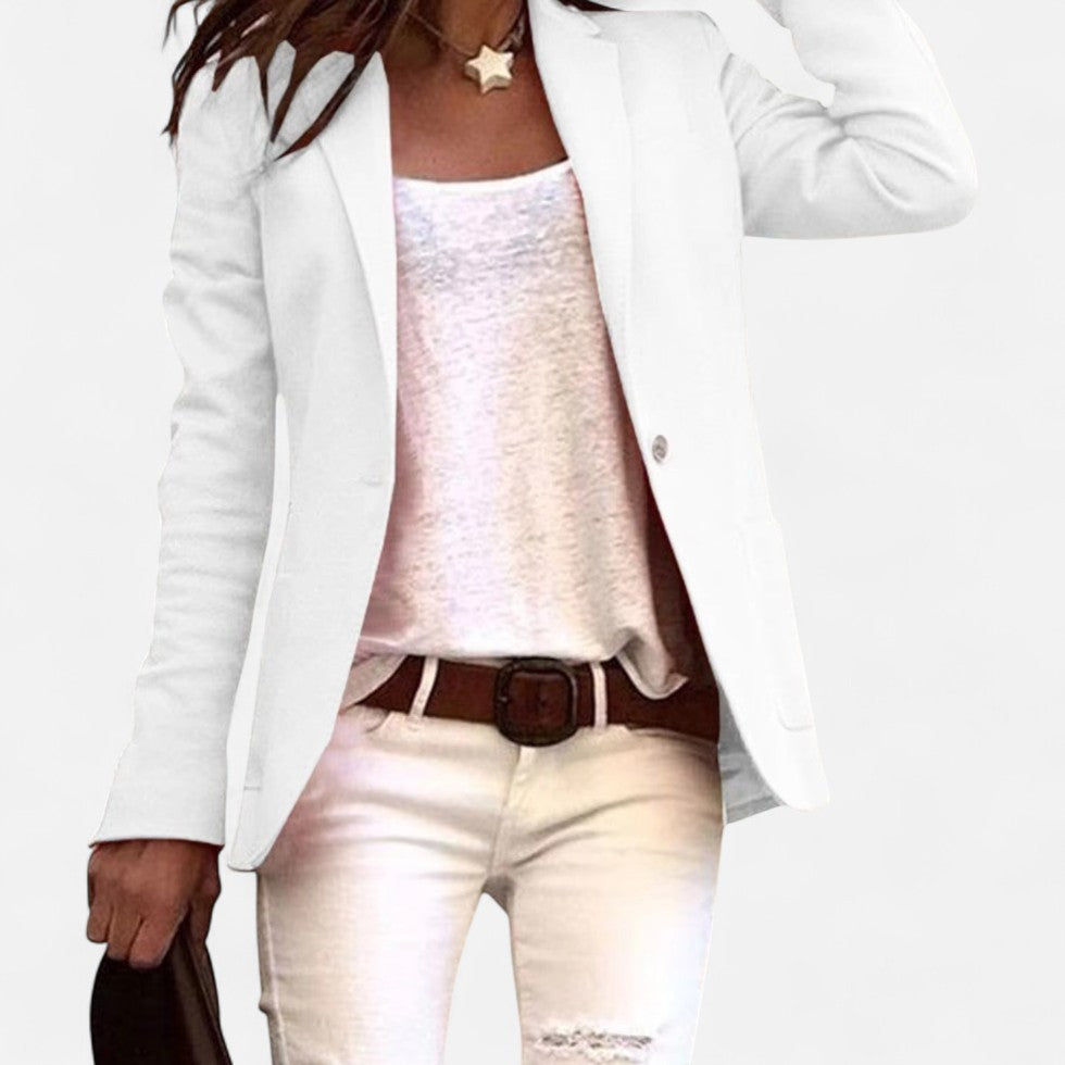 Elegant blazer med én-knaps lukning
