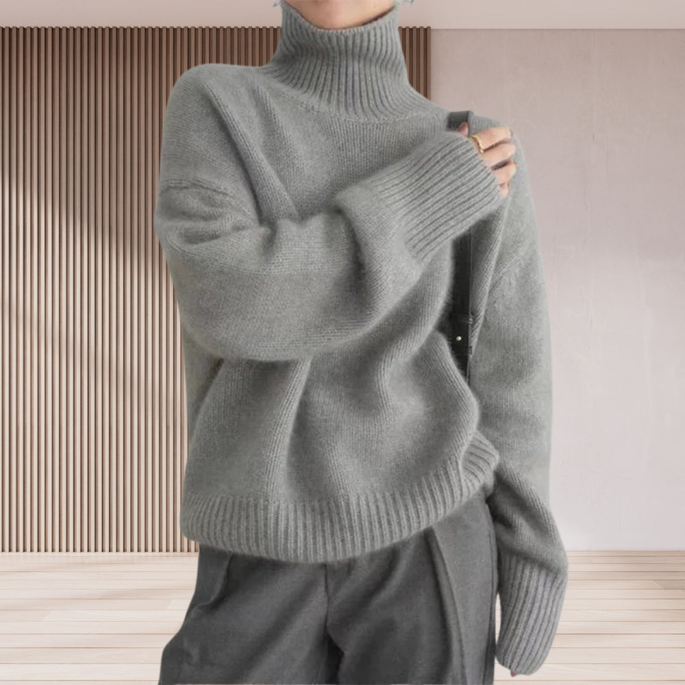 Behagelig rullekrave sweater til kvinder - Alsidig sweater