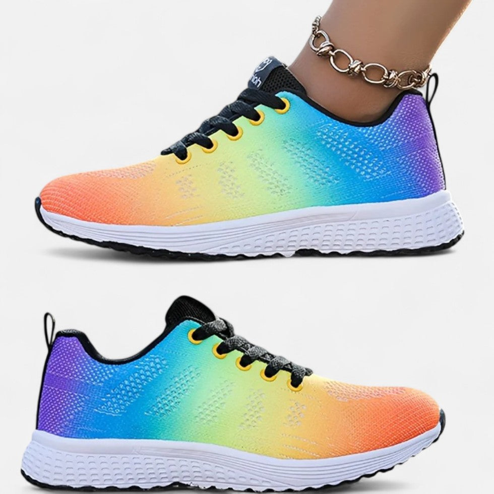 Åndbare sneakers med strikdesign