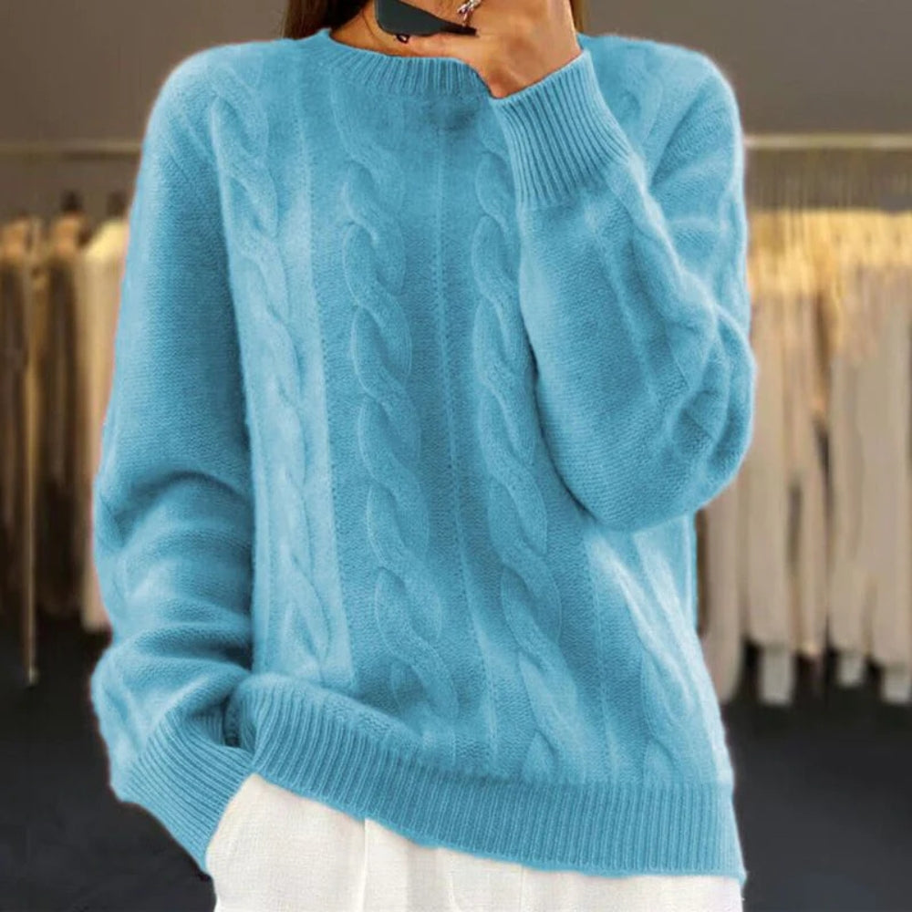 Klassisk varm sweater - Dame-langærmet-outfit til vinteren