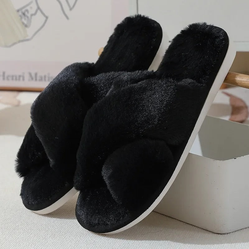 Bløde Hjemmesko med Krydsede Remme - Komfort og Stil