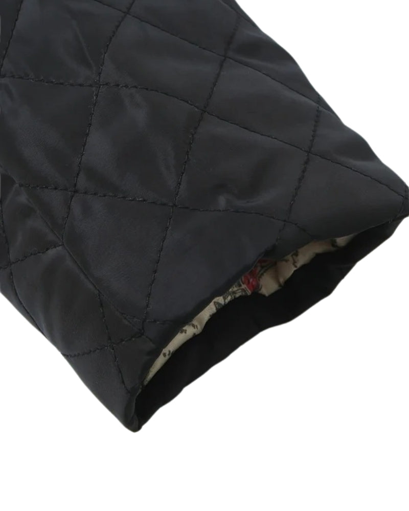 Mellemlang dame puffer vinterjakke – Glansfuld quiltet design til kolde dage