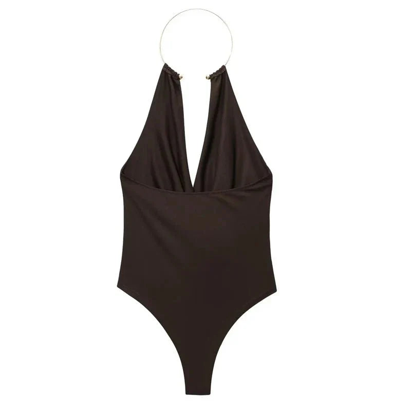 Elegance i hver detalje: Halterneck bodystocking