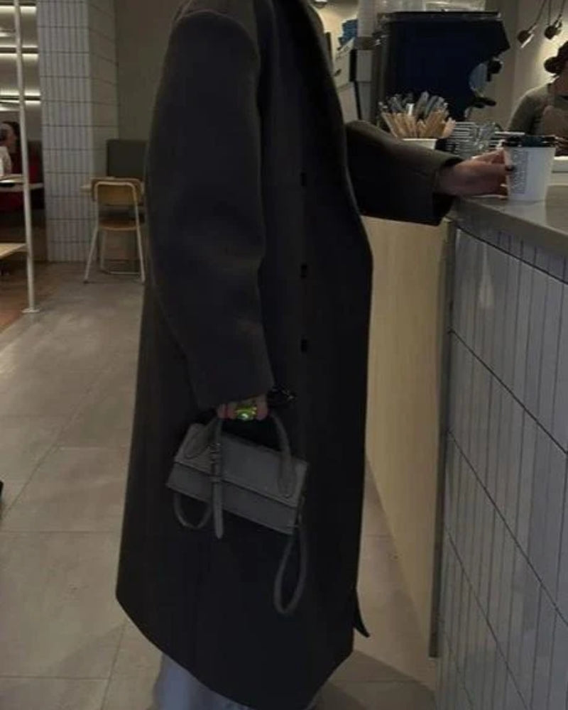 Vinterjakke Dame – Dobbeltknappet Oversized-frakke til moderne stil