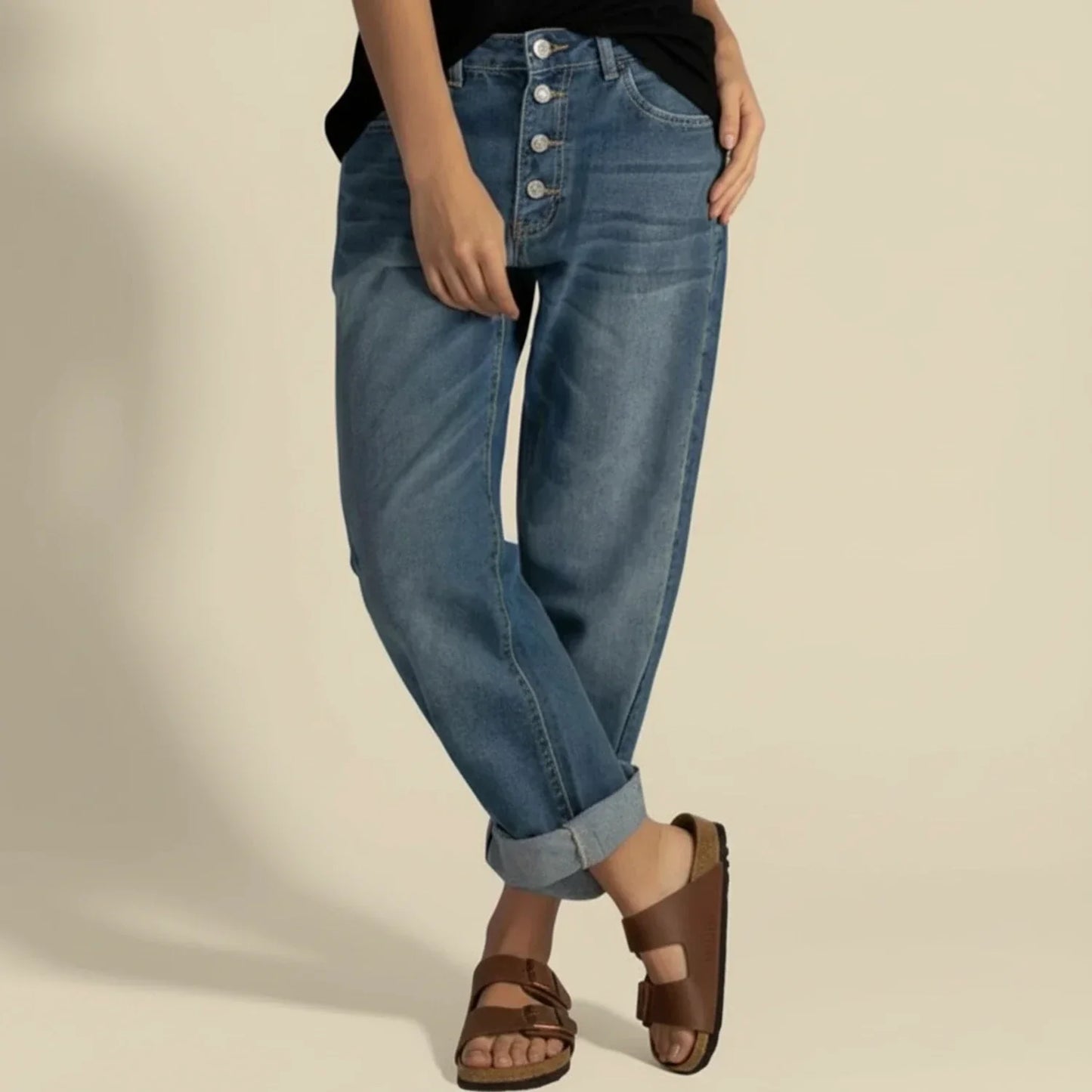 Chic Denim | Högmidjade Jeans för Elegant Stil