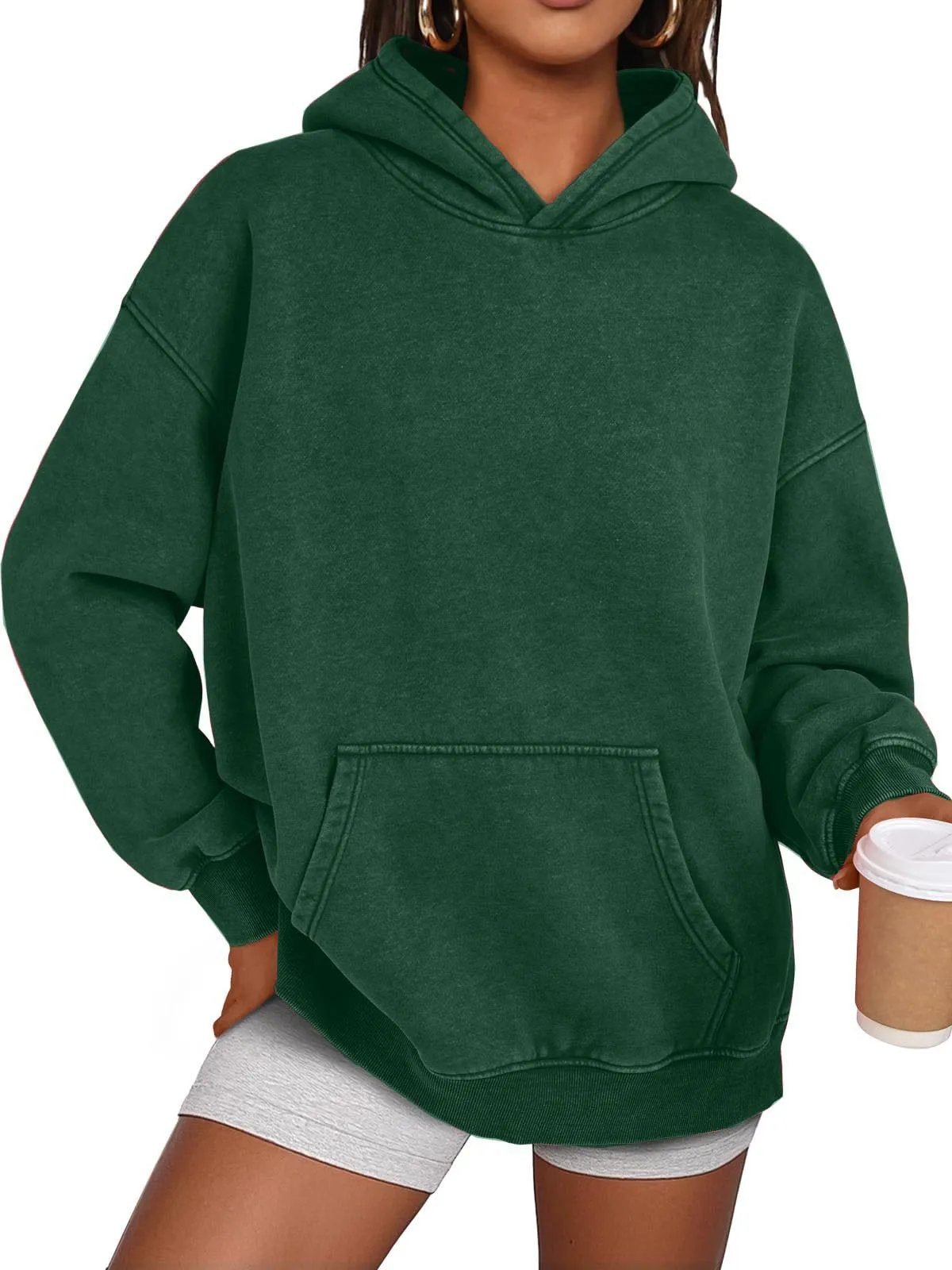 Oversize Sweatshirt med Slidt Look