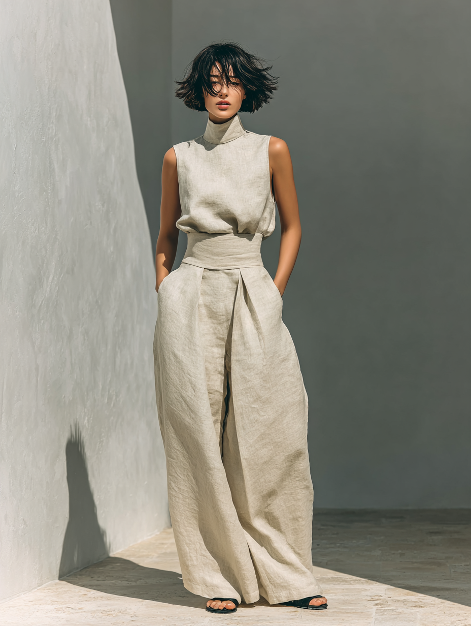 Set med Vida Byxor för Dam – Minimalistisk Stil