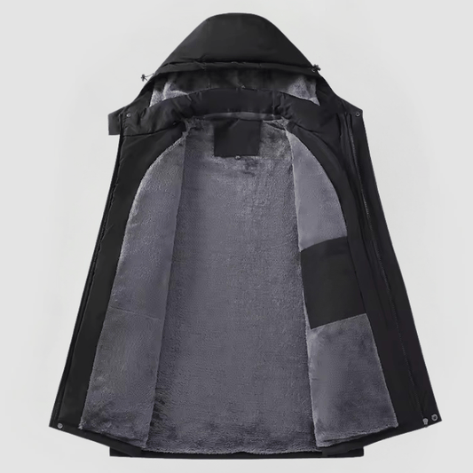 Vinterjakke til Herrer med Kapper og Lynlås – Ultimativ Varm