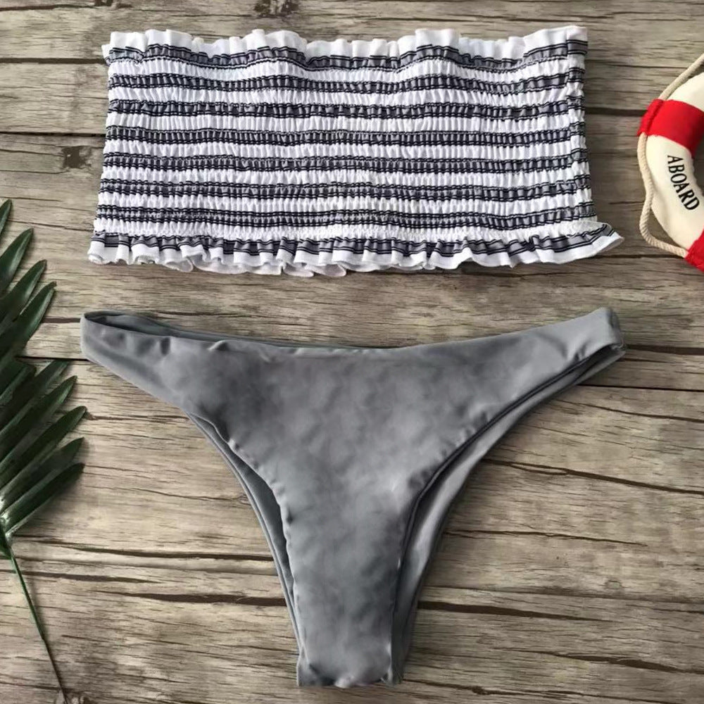 Chic Bandeau-Bikini-Set för Trendiga Dagar vid Vattnet