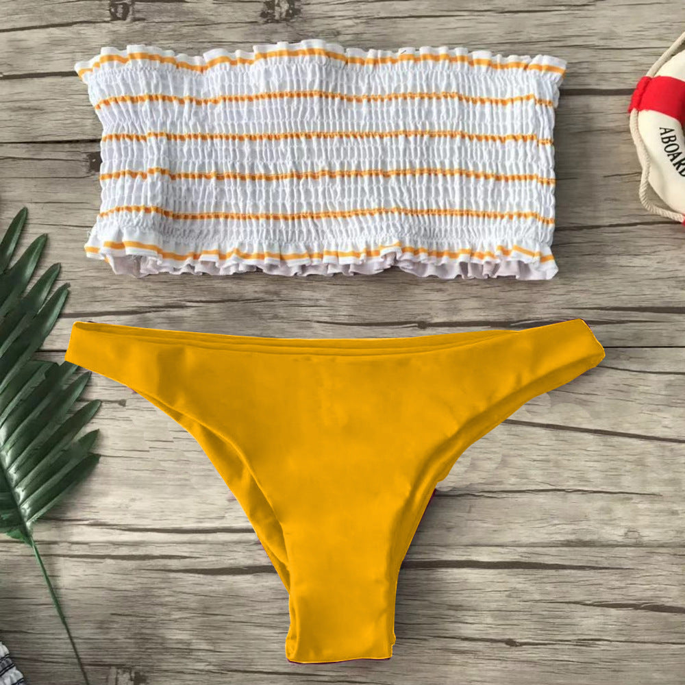 Chic Bandeau-Bikini-Set för Trendiga Dagar vid Vattnet