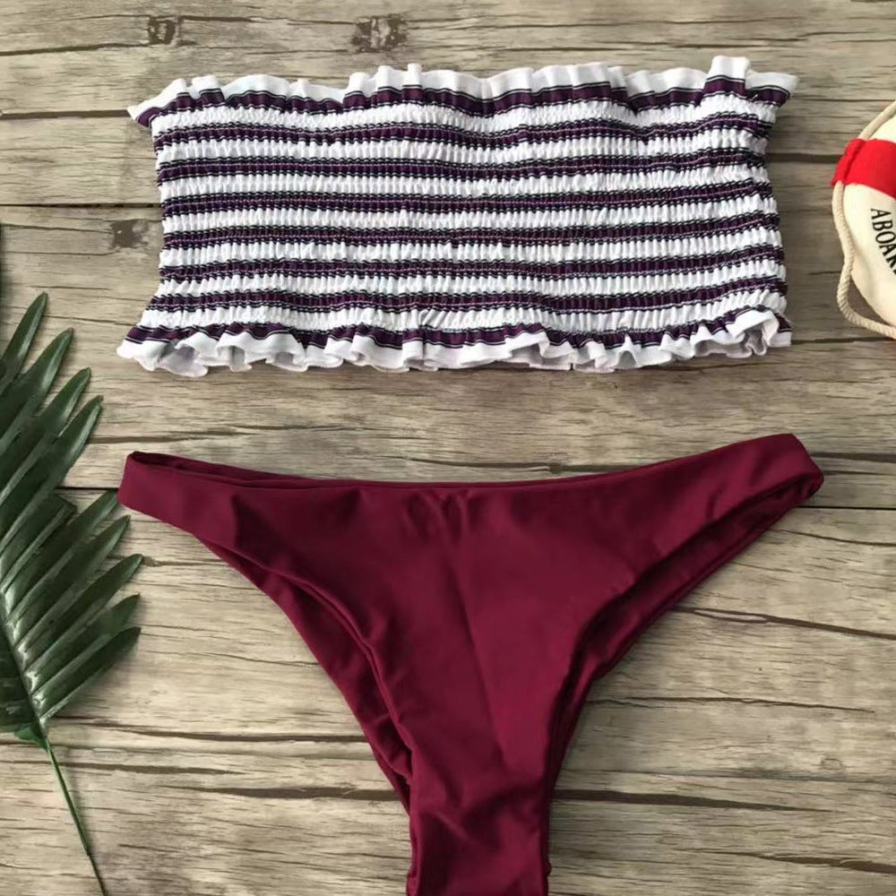 Chic Bandeau-Bikini-Set för Trendiga Dagar vid Vattnet