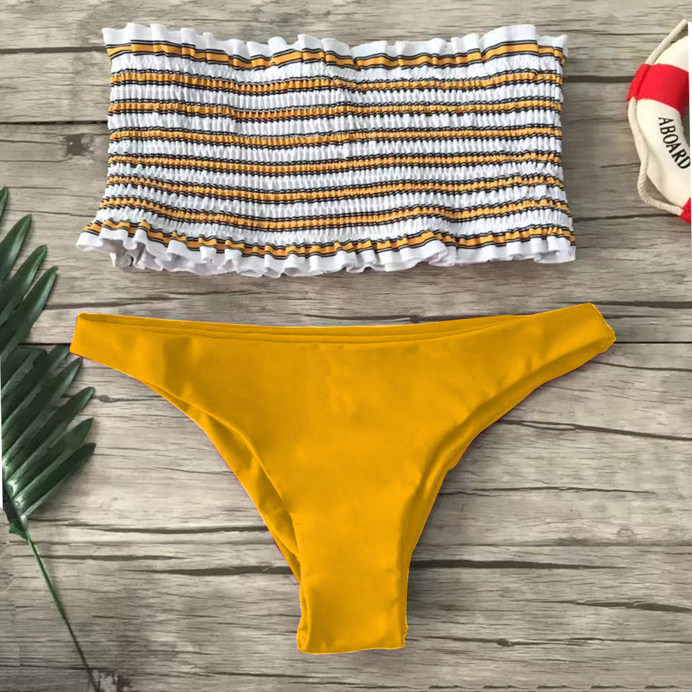 Chic Bandeau-Bikini-Set för Trendiga Dagar vid Vattnet