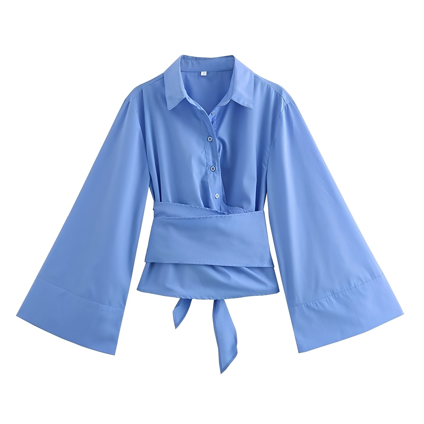 Mira - Elegant och avslappnat blus med midjebälte för kvinnor