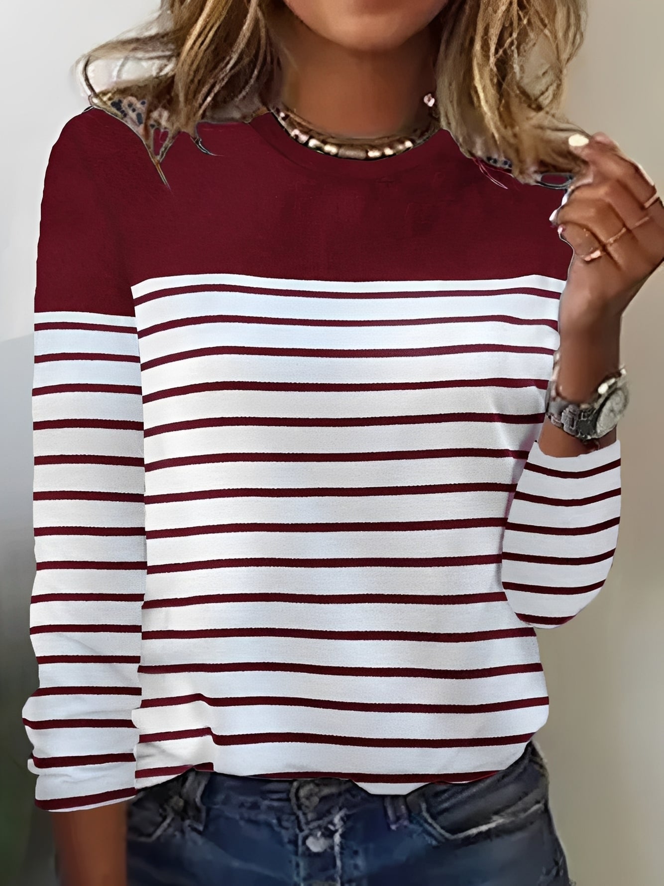 Ella - Långärmad Blus för Kvinnor - Elegant och Avslappnad