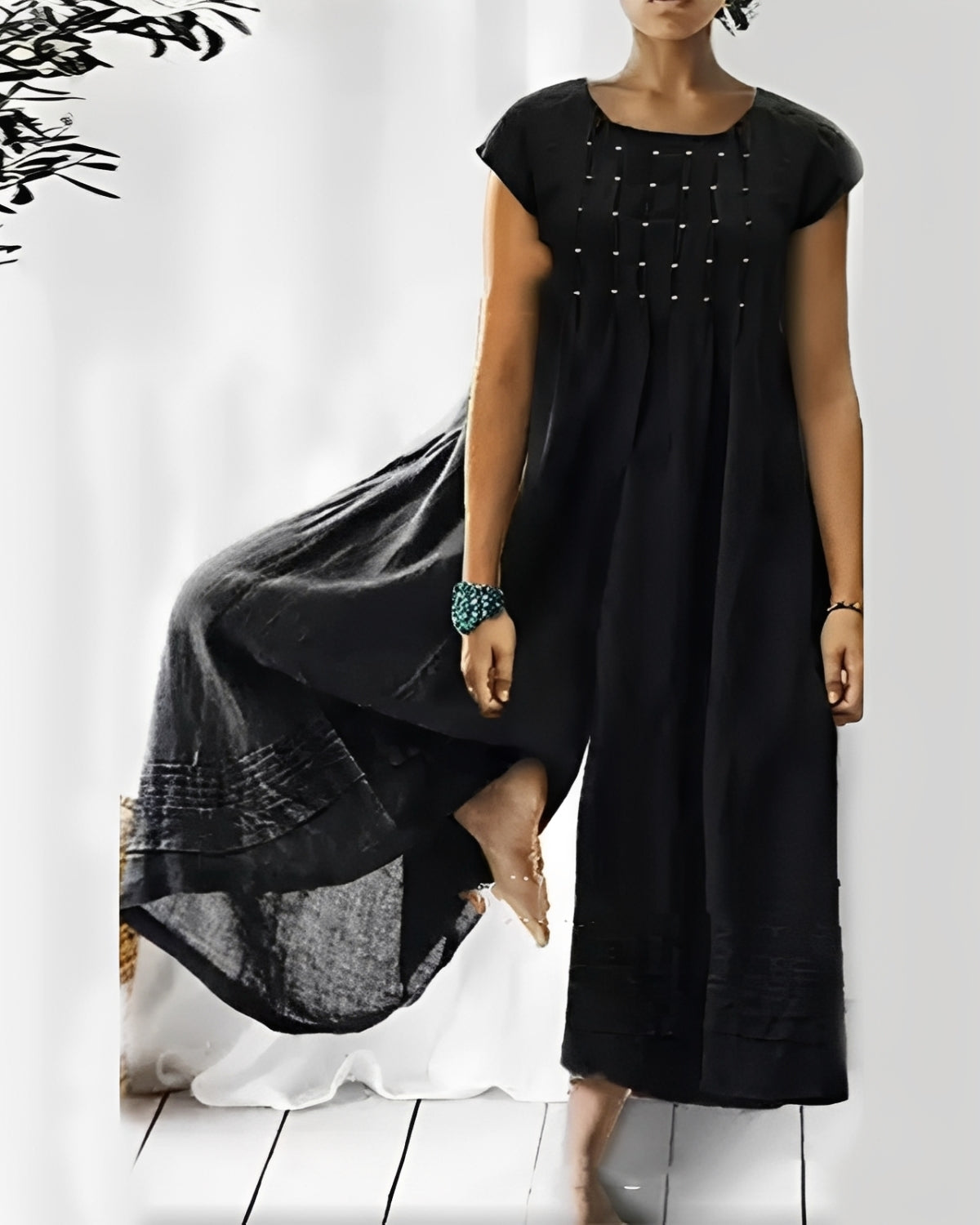 Evelina - Eleganta kortärmade jumpsuit för kvinnor