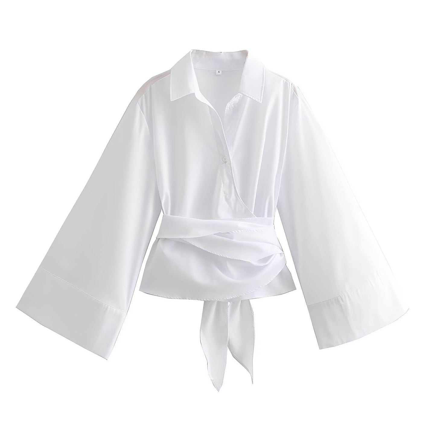 Mira - Elegant och avslappnat blus med midjebälte för kvinnor