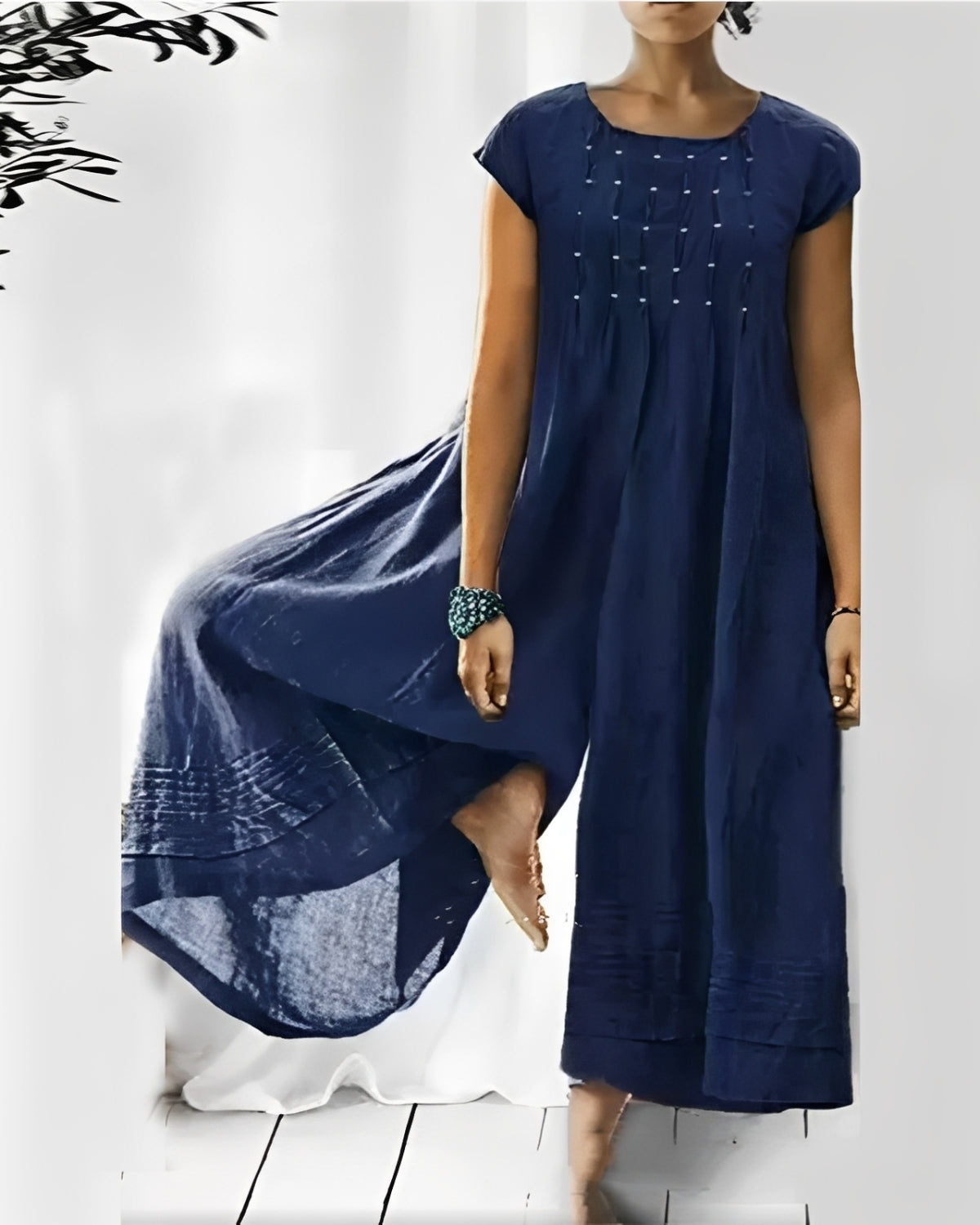 Evelina - Eleganta kortärmade jumpsuit för kvinnor