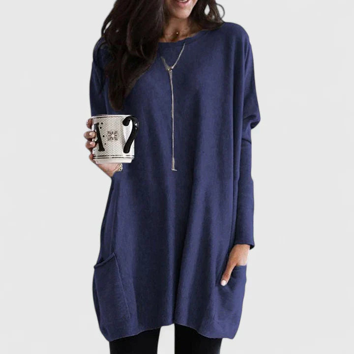 Livia | Elegant tunikaklänning med långa ärmar