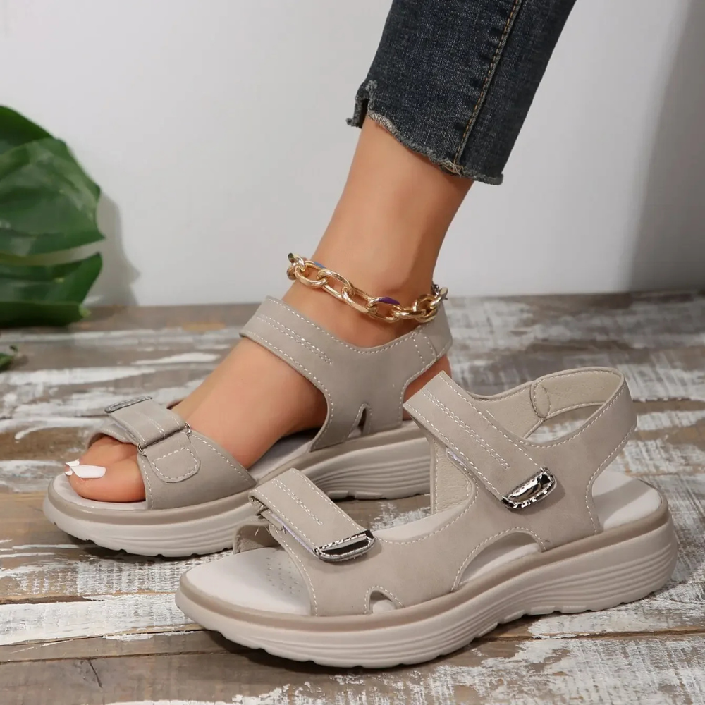 Ortopediska Sandaler för Dam med Justerbar Design