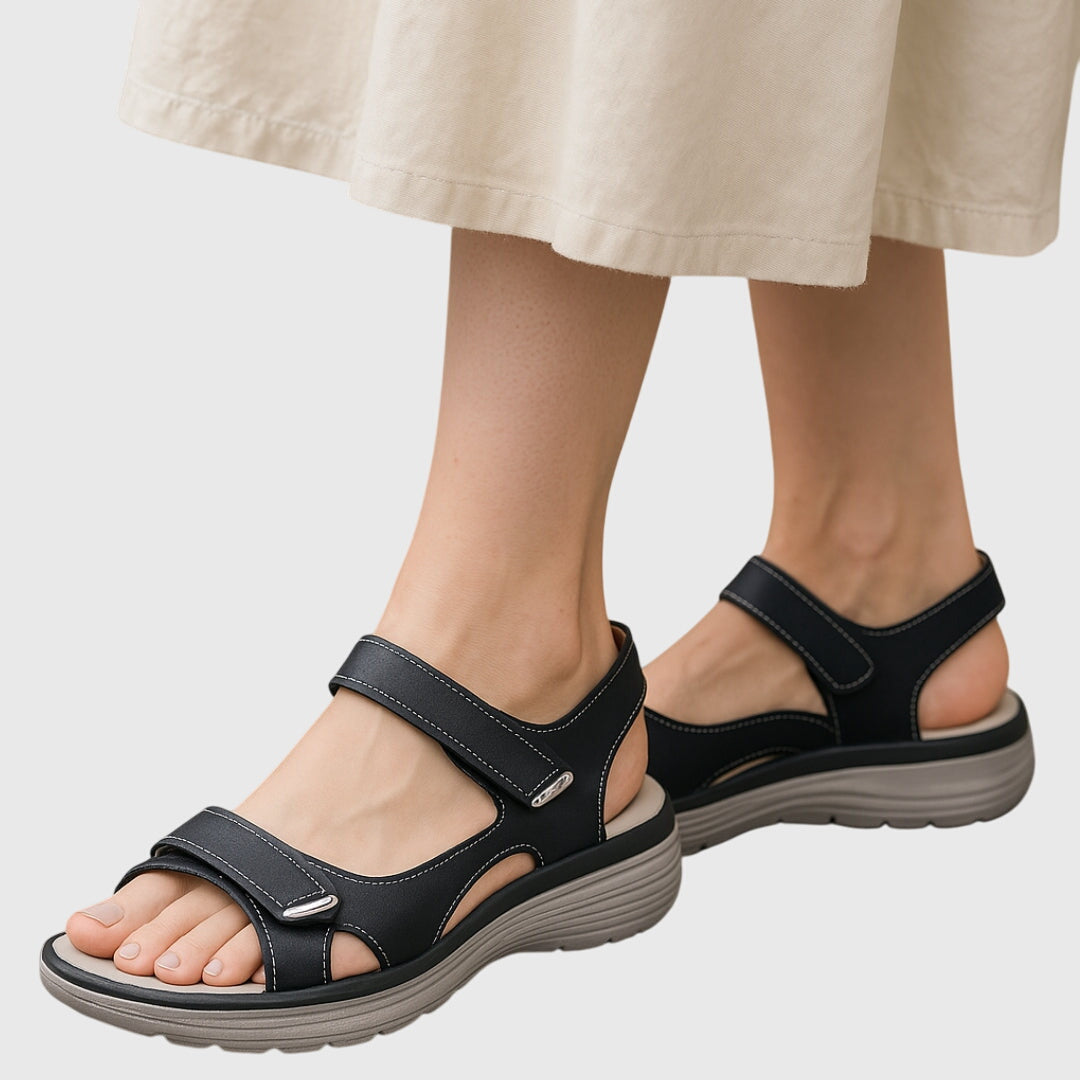 Aurelia | Eleganta sandaler med öppen tå och justerbart band