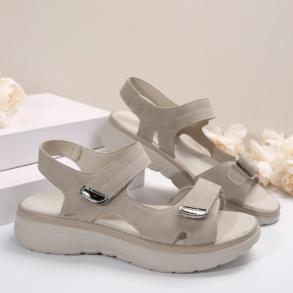 Ortopediska Sandaler för Dam med Justerbar Design