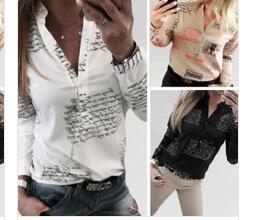 Elegant Bluse med Unikt Mønster og Stilfuld Krave