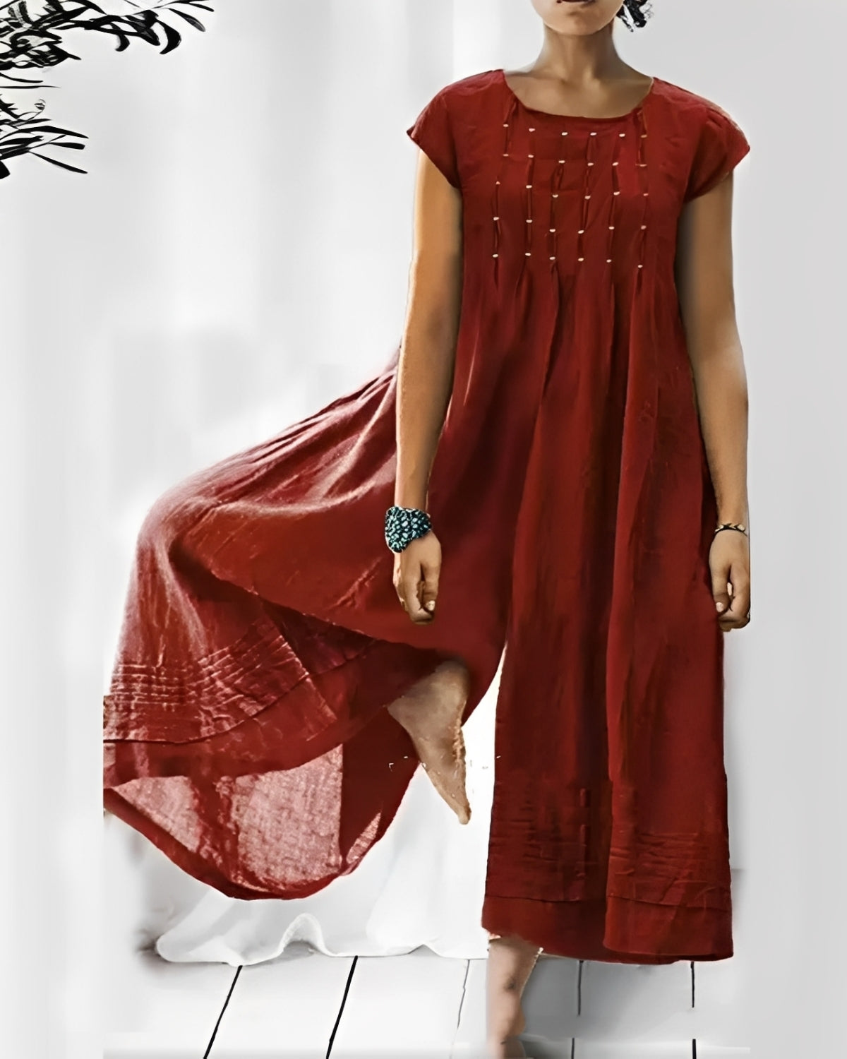 Evelina - Eleganta kortärmade jumpsuit för kvinnor