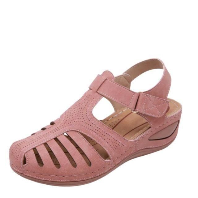 Skulpturerade Läder Sandaler med Ankelsnodd