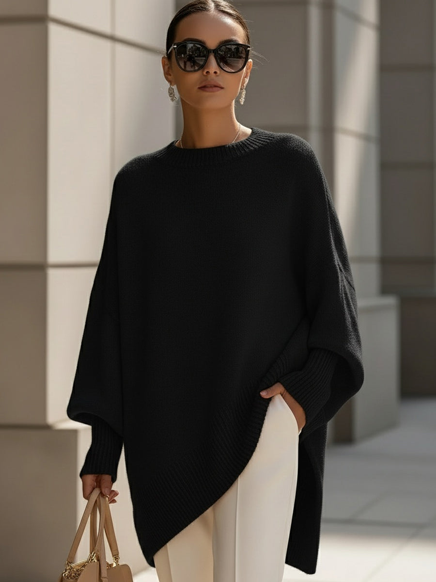 Elegant oversize striktrøje til stilfulde dage