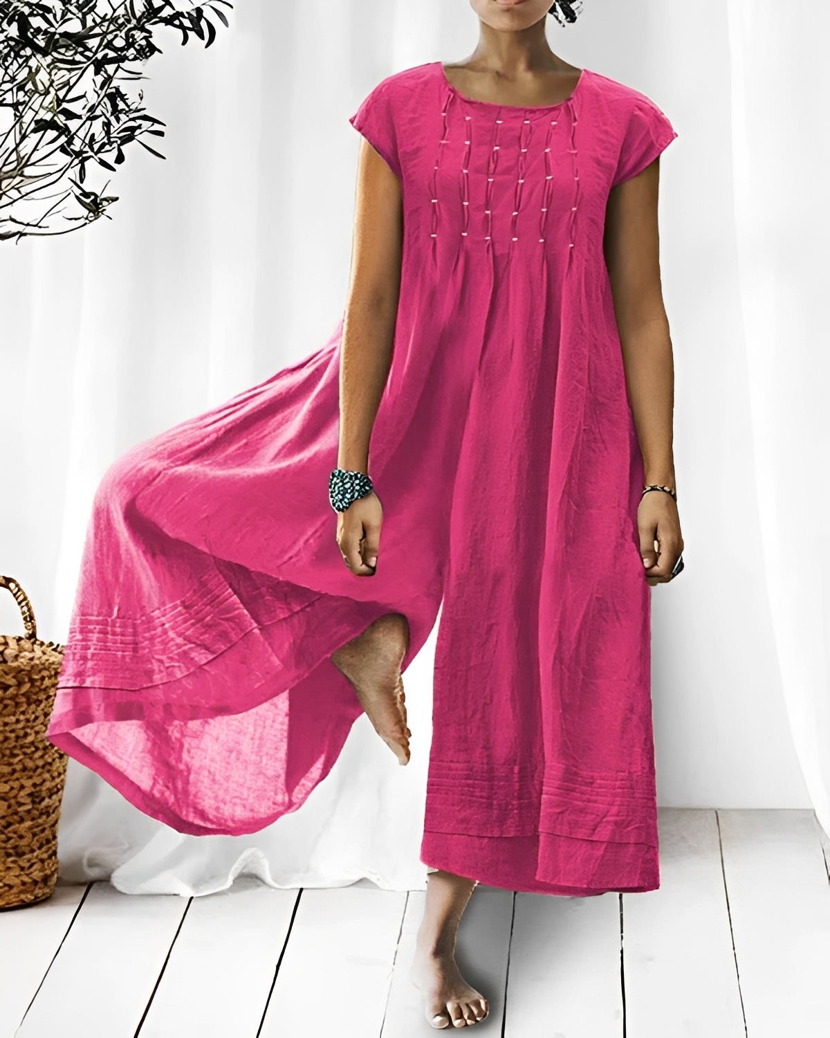 Evelina - Eleganta kortärmade jumpsuit för kvinnor
