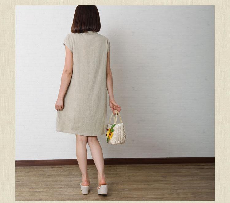 Elegant Sommerkjole i Lys Beige