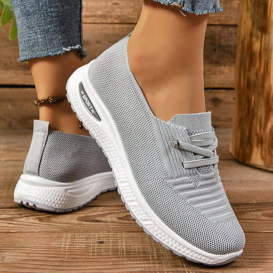 Dam Sneakers Slip-On med Breda Tår