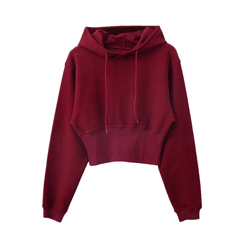 Klassisk croppad huvtröja från UrbanChic