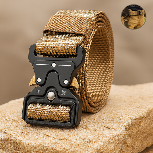 VarmNord – Taktisk bælte med hurtiglukning | Trinfri justerbar, rivfast & robust | Outdoor vandring militær brug