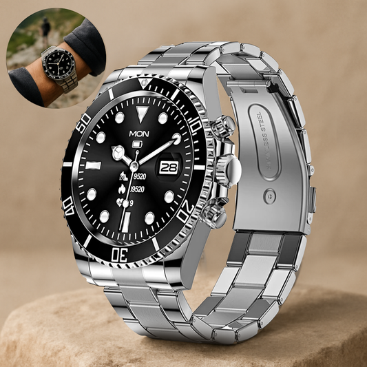 VarmNord – robust Smartwatch | 10 dages batteri & IP68 rustfrit stål hus | Outdoor ur til håndværkere & sport