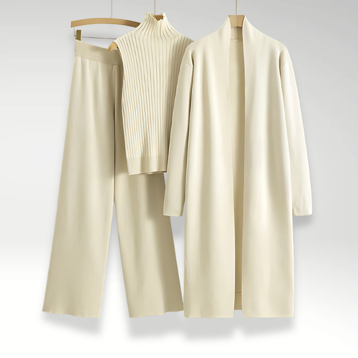 Sofistikerat 3-delat set med blazer, väst och byxor