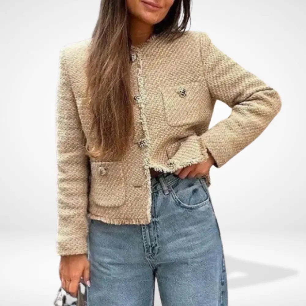 Ariane | Overgangsjakke med klaplommer og struktureret look til kvinder