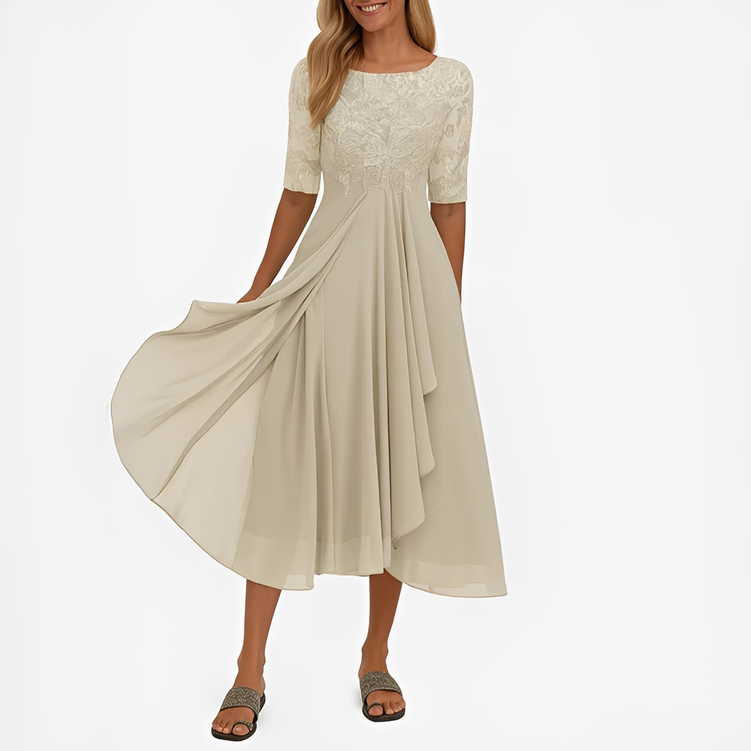 Elegant Midiklänning för Sommardagar