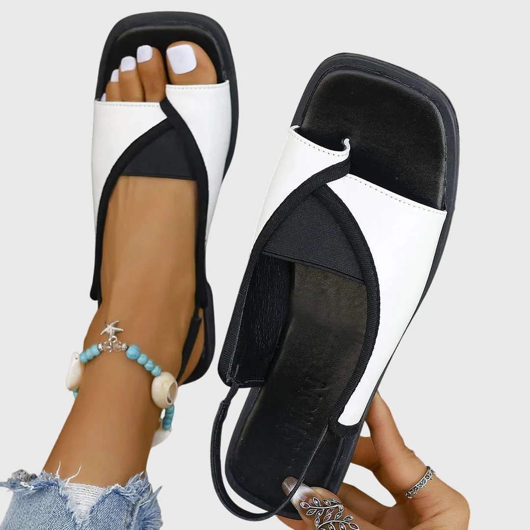 Lina | Eleganta Sandaler med Kontrastband för Damer