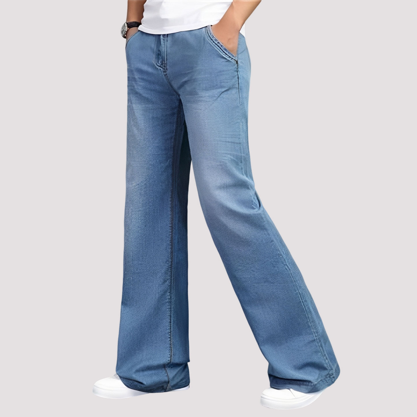Livia - Stiliga jeans med utsvängda ben för moderna kvinnor