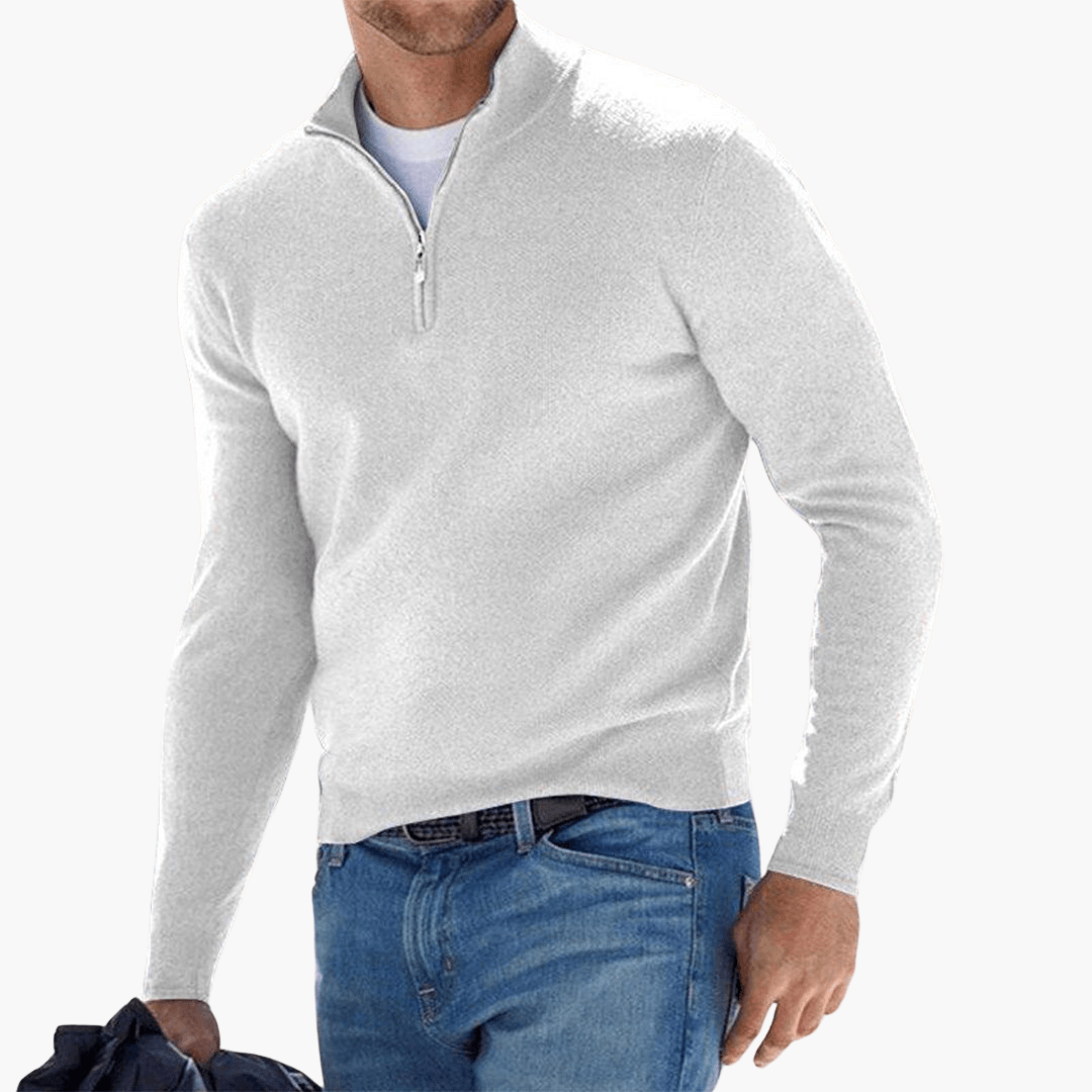 Hoodie för Herr med Dragkedja och Flexibel Passform
