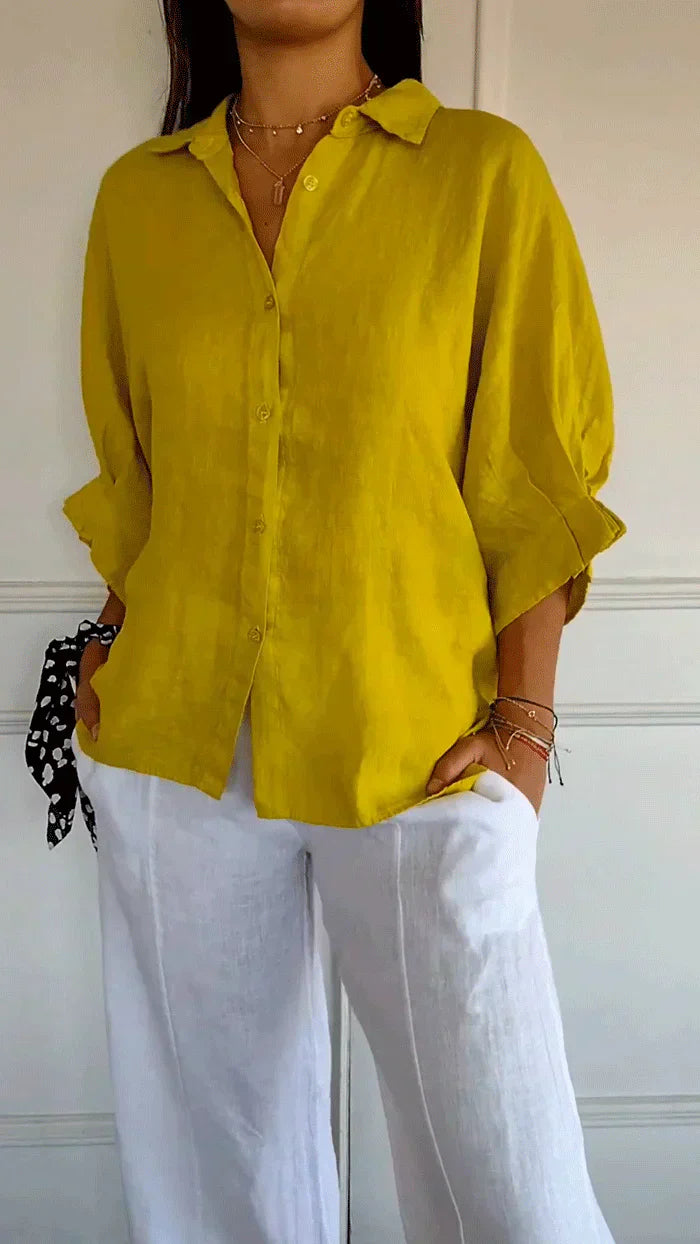 Era - Elegant och tidlös blus med knapplista