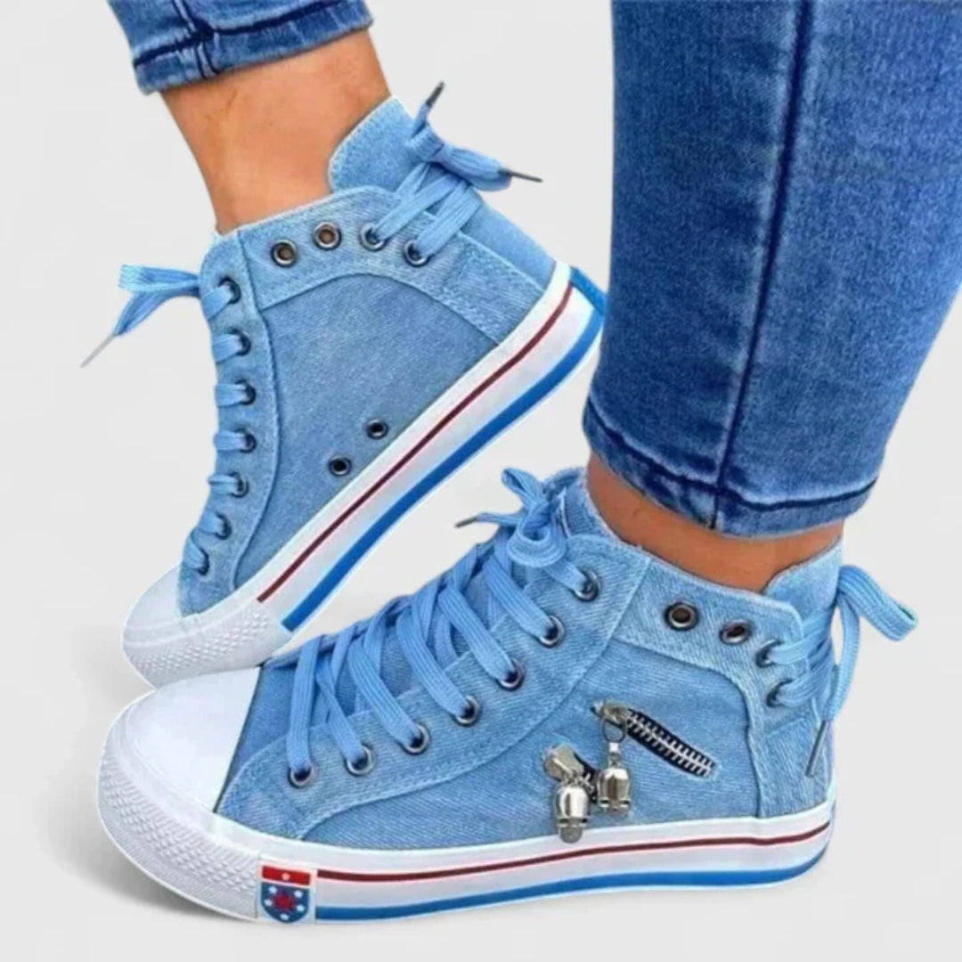 Sofia | Trendiga Höga Sneakers för Dam